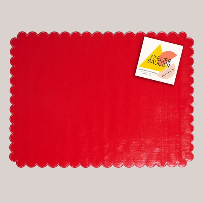 Red Hot Oilcloth Placemat Placemats Atelier Saucier 