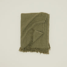 Load image into Gallery viewer, Simple Linen Throw Throws Hawkins New York Olive 
