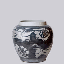 Load image into Gallery viewer, Rustic Floral Blue and White Porcelain Pot Indoor Planters &amp; Stands Cobalt Guild 
