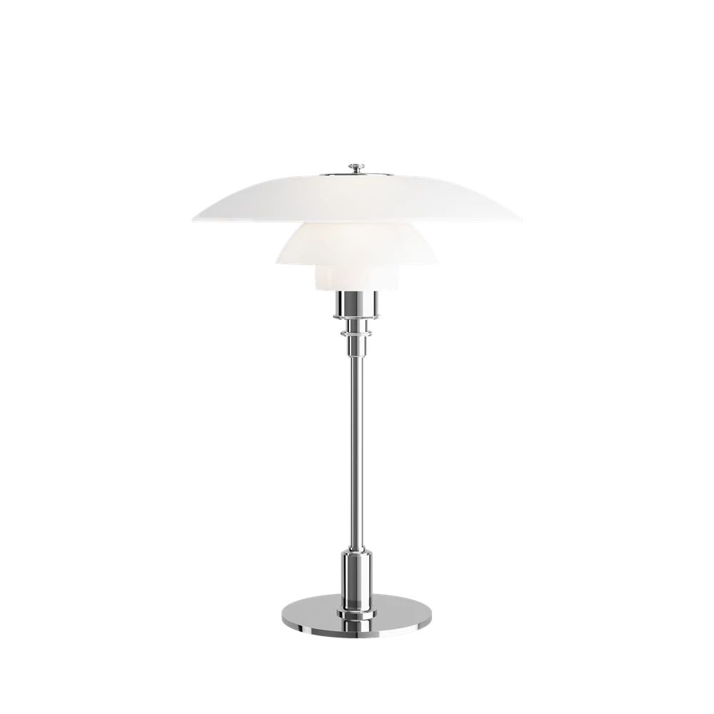 PH 3½-2½ Glass Table Lamp Table & Desk Lamps Louis Poulsen Chrome 