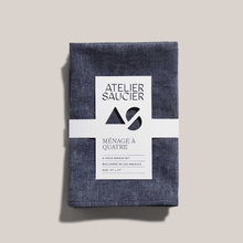 Load image into Gallery viewer, Japanese Chambray Napkins, Set of 4 Napkins Atelier Saucier 
