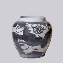 Load image into Gallery viewer, Rustic Floral Blue and White Porcelain Pot Indoor Planters &amp; Stands Cobalt Guild 
