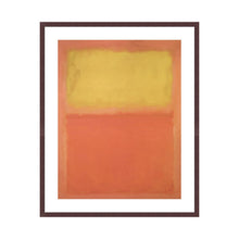 Load image into Gallery viewer, Orange and Yellow by Mark Rothko Artwork 1000Museums Dark Wood Frame 32x40 
