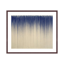Load image into Gallery viewer, From Line (1978) by Lee Ufan Artwork 1000Museums Dark Wood Frame 32x40 
