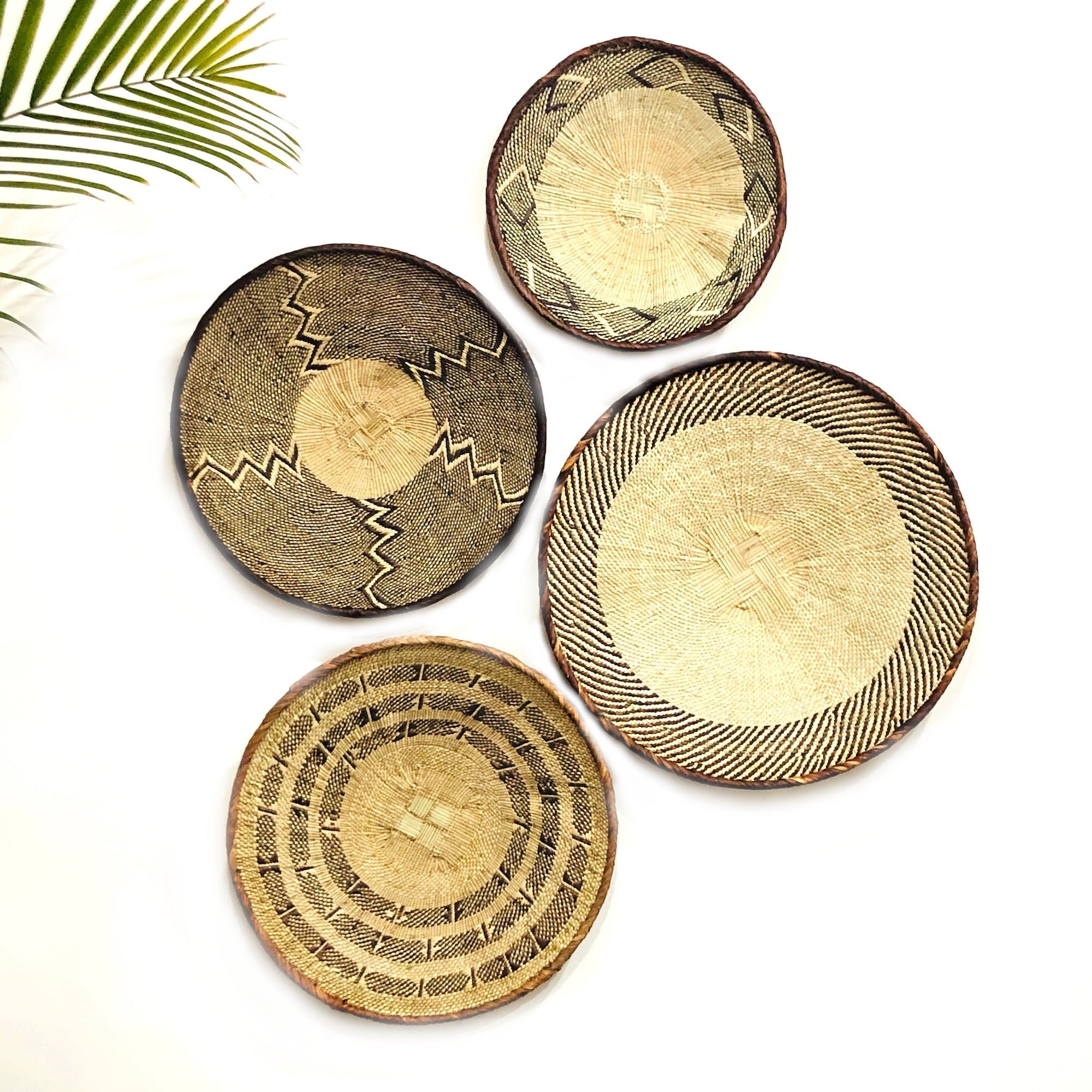 Tonga Wall Decor Basket Set of 4 Wall Baskets Powered by People