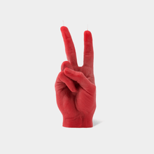 Load image into Gallery viewer, CandleHand &quot;Peace&quot; Candle Novelty Candles 54 Celsius Red 
