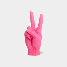 Load image into Gallery viewer, CandleHand &quot;Peace&quot; Candle Novelty Candles 54 Celsius Pink 
