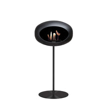 Load image into Gallery viewer, Bioethanol Fireplace Dome, Black Steel 47&quot;h Fireplace Le Feu Black Plate Black Pole 
