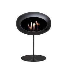 Load image into Gallery viewer, Bioethanol Fireplace Dome, Black Steel 35&quot;h Fireplace Le Feu Black Plate Black Pole 
