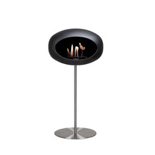 Load image into Gallery viewer, Bioethanol Fireplace Dome, Black Steel 47&quot;h Fireplace Le Feu Polished Steel Plate Polished Steel Pole 
