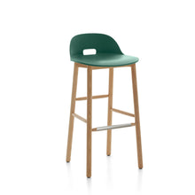 Load image into Gallery viewer, Alfi Barstool, Low Back Emeco Green Ash 
