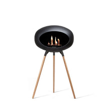 Load image into Gallery viewer, Bioethanol Fireplace Dome, Black 42&quot;h Fireplace Le Feu Black Bowl Soaptreated Legs 
