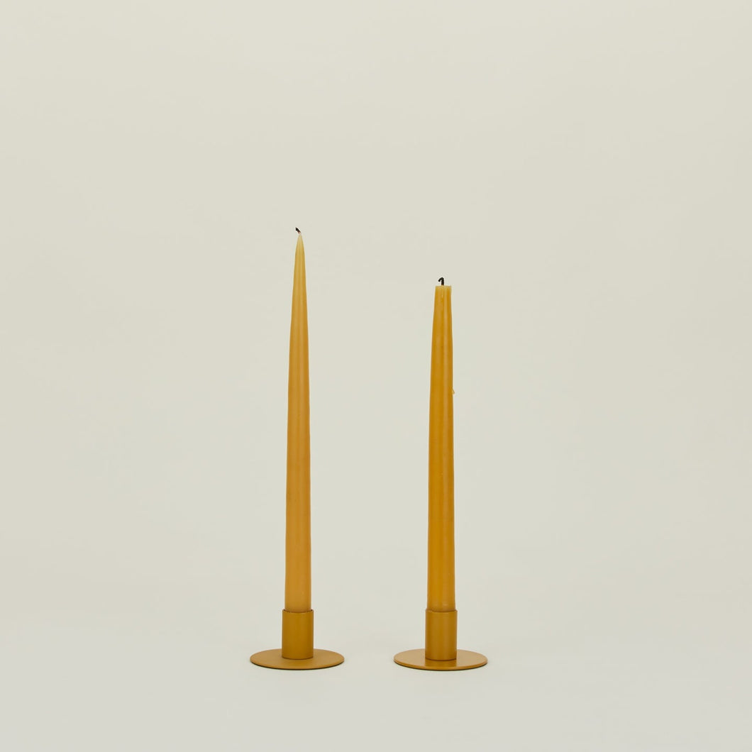 Essential Metal Candle Holder, Set of 2 Candle Holders Hawkins New York Mustard 
