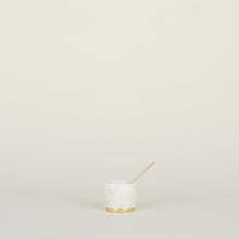 Load image into Gallery viewer, Simple Marble and Brass Sugar and Salt Dish Cream &amp; Sugar Hawkins New York 
