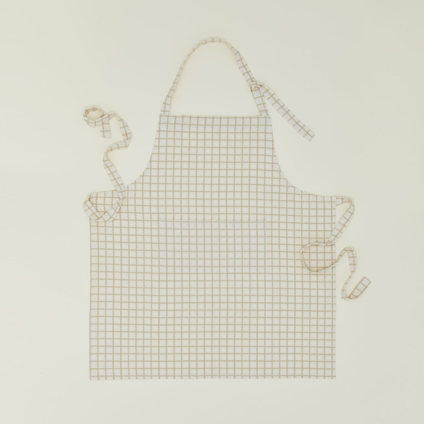Essential Yard Dyed Check Apron Aprons Hawkins New York Ivory/Flax 