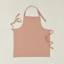 Load image into Gallery viewer, Essential Yard Dyed Check Apron Aprons Hawkins New York Blush /Terracotta 
