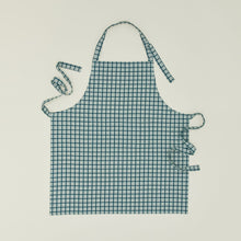 Load image into Gallery viewer, Essential Yard Dyed Check Apron Aprons Hawkins New York Sky/Peacock 
