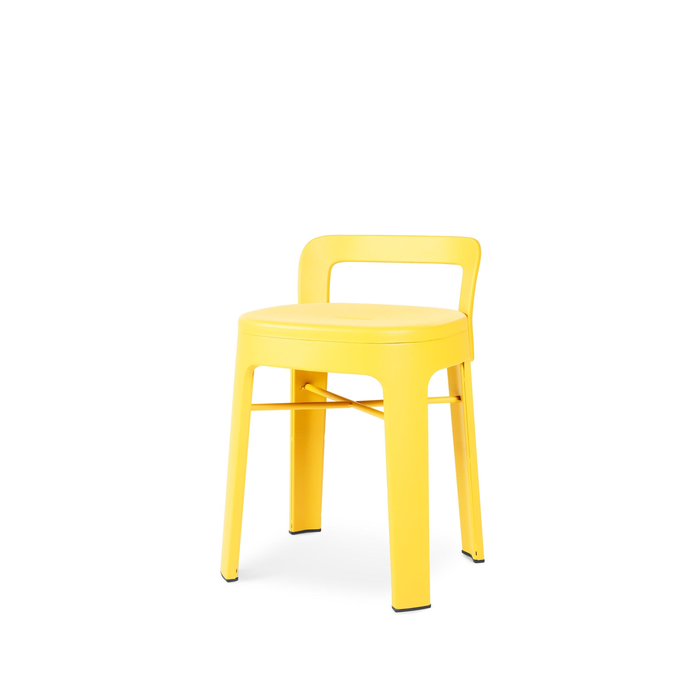 Ombra Stool with Backrest Bar Stools RS Barcelona Yellow Low