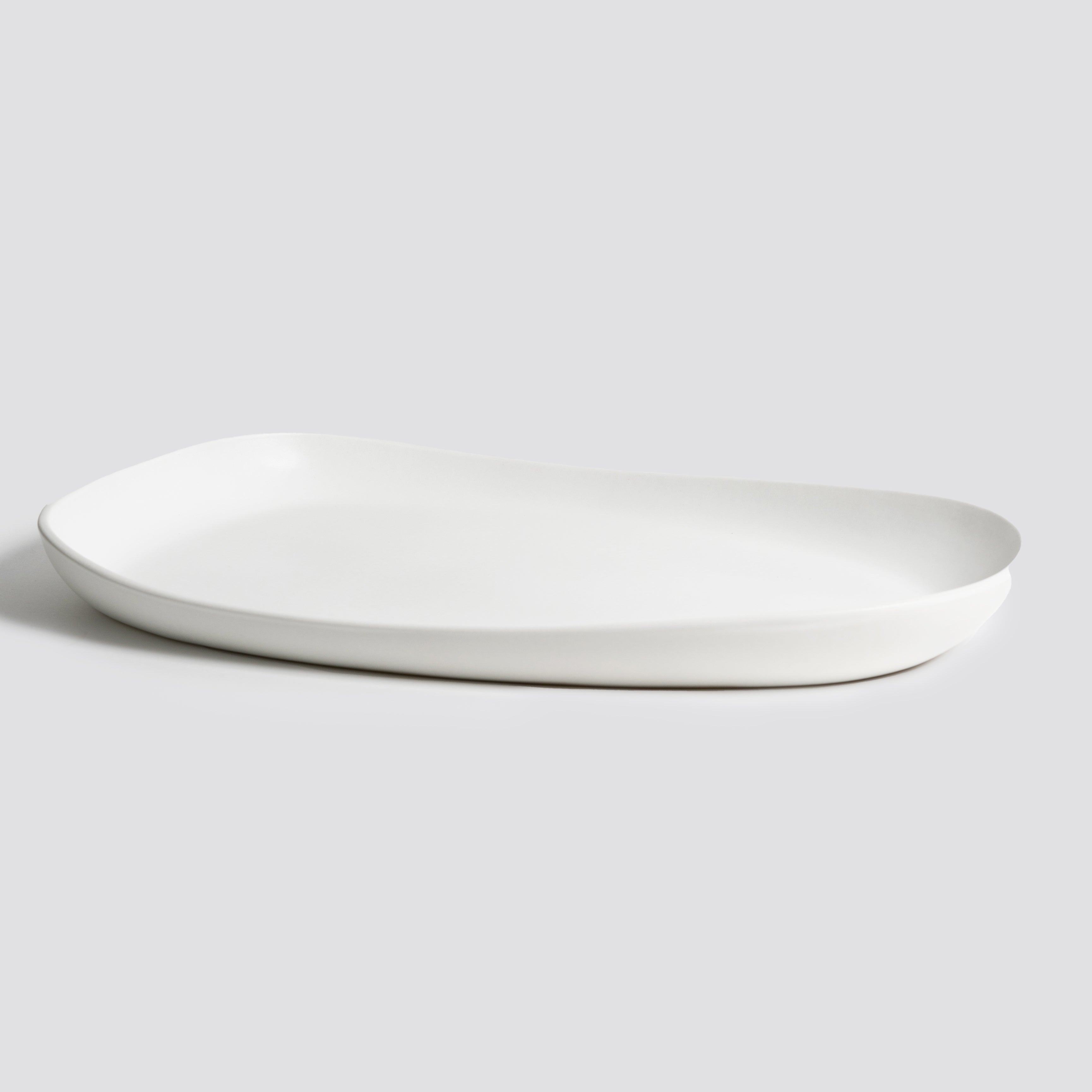Stoneware Long Serving Platter Platters Powered by People Matte White