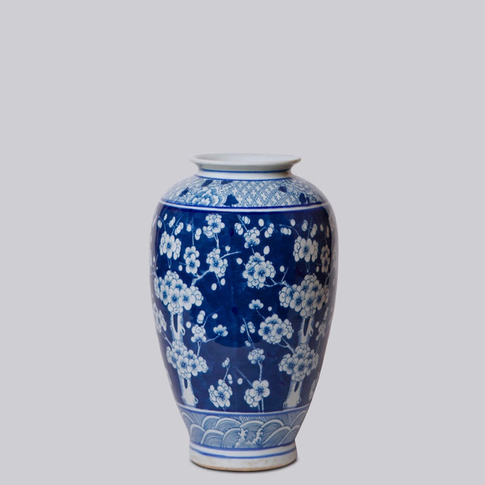 Blue and White Porcelain Plum Blossom Vase Vases Cobalt Guild 