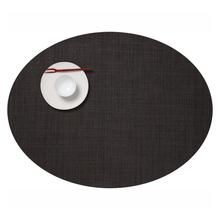 Load image into Gallery viewer, Mini Basketweave Placemat Placemats Chilewich Espresso Oval 
