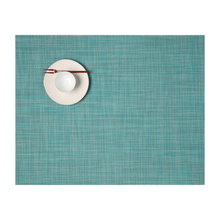 Load image into Gallery viewer, Mini Basketweave Placemat Placemats Chilewich Turquoise Rectangle 
