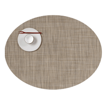 Load image into Gallery viewer, Mini Basketweave Placemat Placemats Chilewich Linen Oval 
