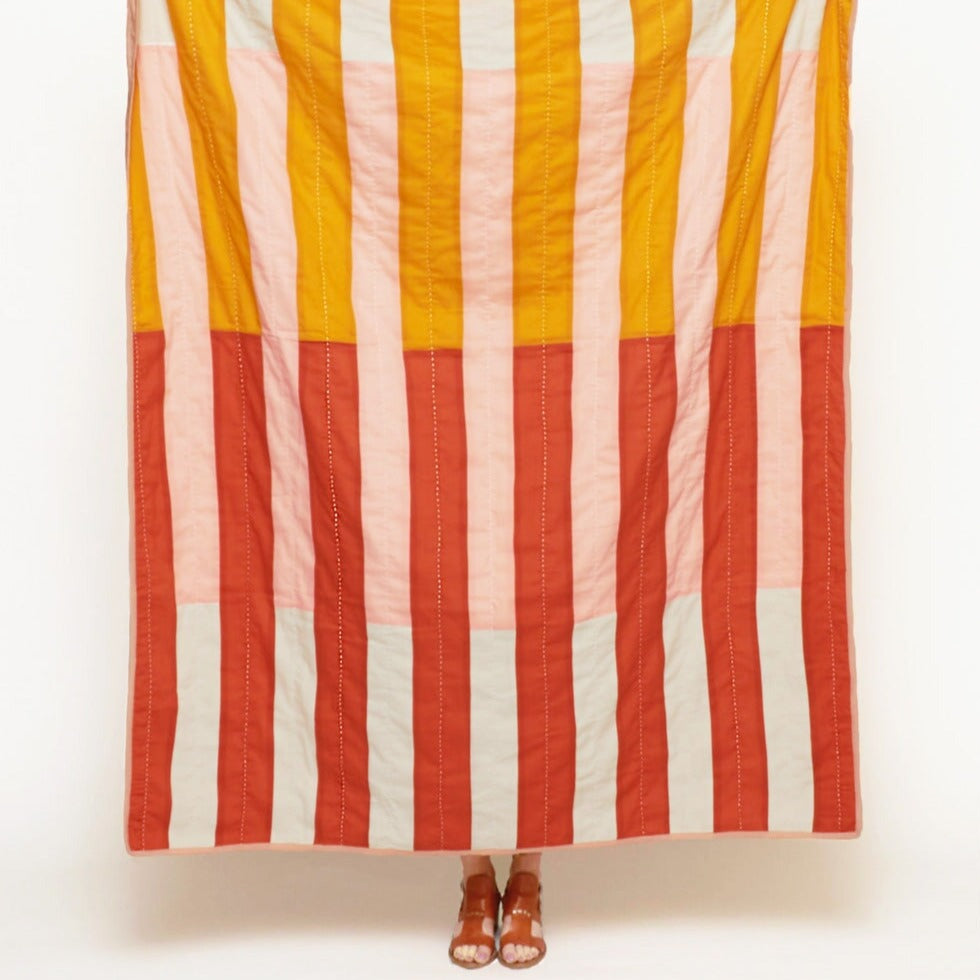 Offset Stripe Quilt Throw Quilts Anchal Project