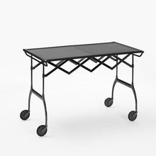 Load image into Gallery viewer, Battista Folding Trolley Table BAR CARTS Kartell Matte Black 
