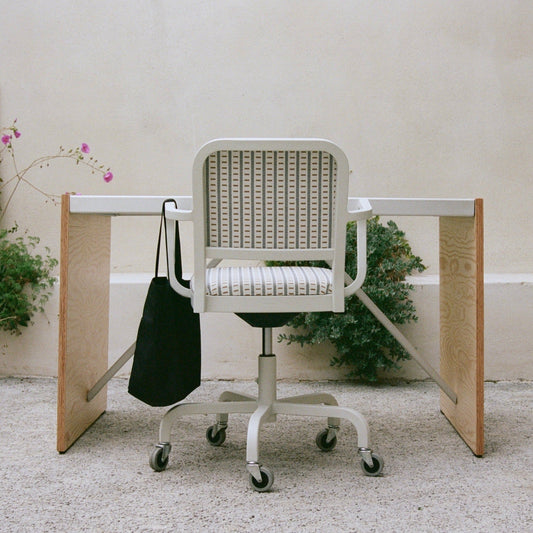 White Officer Chair with Cream Mexidot - Afternoon Light Exclusive OFFICE CHAIRS Emeco