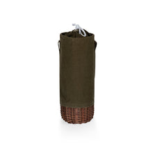 Load image into Gallery viewer, Insulated Canvas &amp; Willow Wine Bottle Basket Totes Picnic Time 

