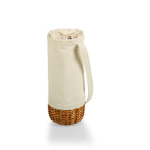 Load image into Gallery viewer, Insulated Canvas &amp; Willow Wine Bottle Basket Totes Picnic Time 
