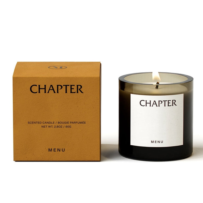 Olfacte Scented Candle, Chapter Candles Menu 