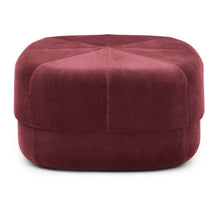 Load image into Gallery viewer, Circus Velour Pouf Stools &amp; Benches Normann Copenhagen Dark Red Large 
