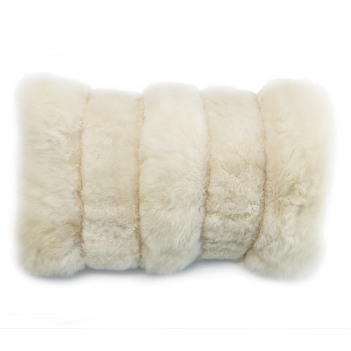 Crema Striped Alpaca Pillow Pillow Intiearth 