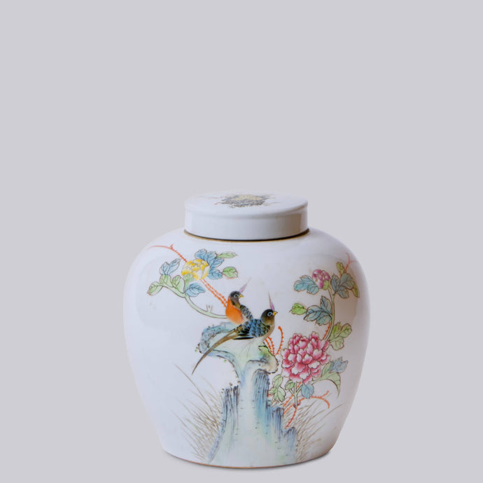 Famille Rose Porcelain Round Lidded Jar Vases Cobalt Guild 