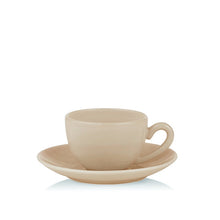 Load image into Gallery viewer, Milk Cup and Saucer COFFEE &amp; TEA Lucie Kaas Almond 
