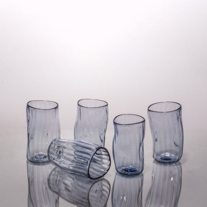 Wabi Sabi Sake Cup set of 5 CUPS & GLASSES Andrew Iannazzi Glacier Blue 