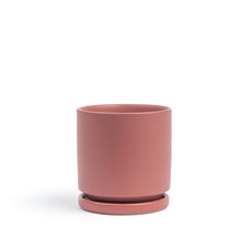 Load image into Gallery viewer, 4.5&quot; Cylinder Pot with Water Saucer INDOOR PLANTERS Momma Pots Dusty Rose 
