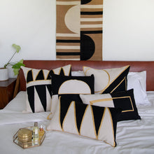 Load image into Gallery viewer, TRIBECA TRIANGLES PILLOW Pillow Leah Singh 
