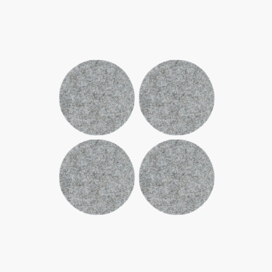 Bierfilzl Merino Wool Felt Coaster Solid - Pack of 4 Graf Lantz Granite Round 