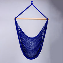 Load image into Gallery viewer, Classic Cotton Hammock Swing OUTDOOR FURNITURE Artissanos Cobalt Blue 
