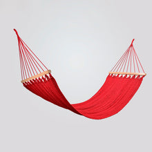 Load image into Gallery viewer, Classic Red Cotton Hammock (Wooden Bar) OUTDOOR FURNITURE Artissanos 

