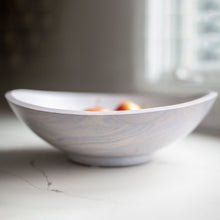 Load image into Gallery viewer, Jeanne Fitz Whitewash Collection Acacia Wood Oval Serving Bowl, 15” Jeanne Fitz 
