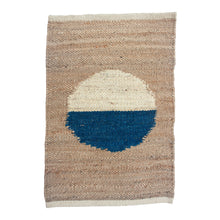 Load image into Gallery viewer, MARGEAUX BLUE + WHITE CIRCLE JUTE RUG Rug Leah Singh 
