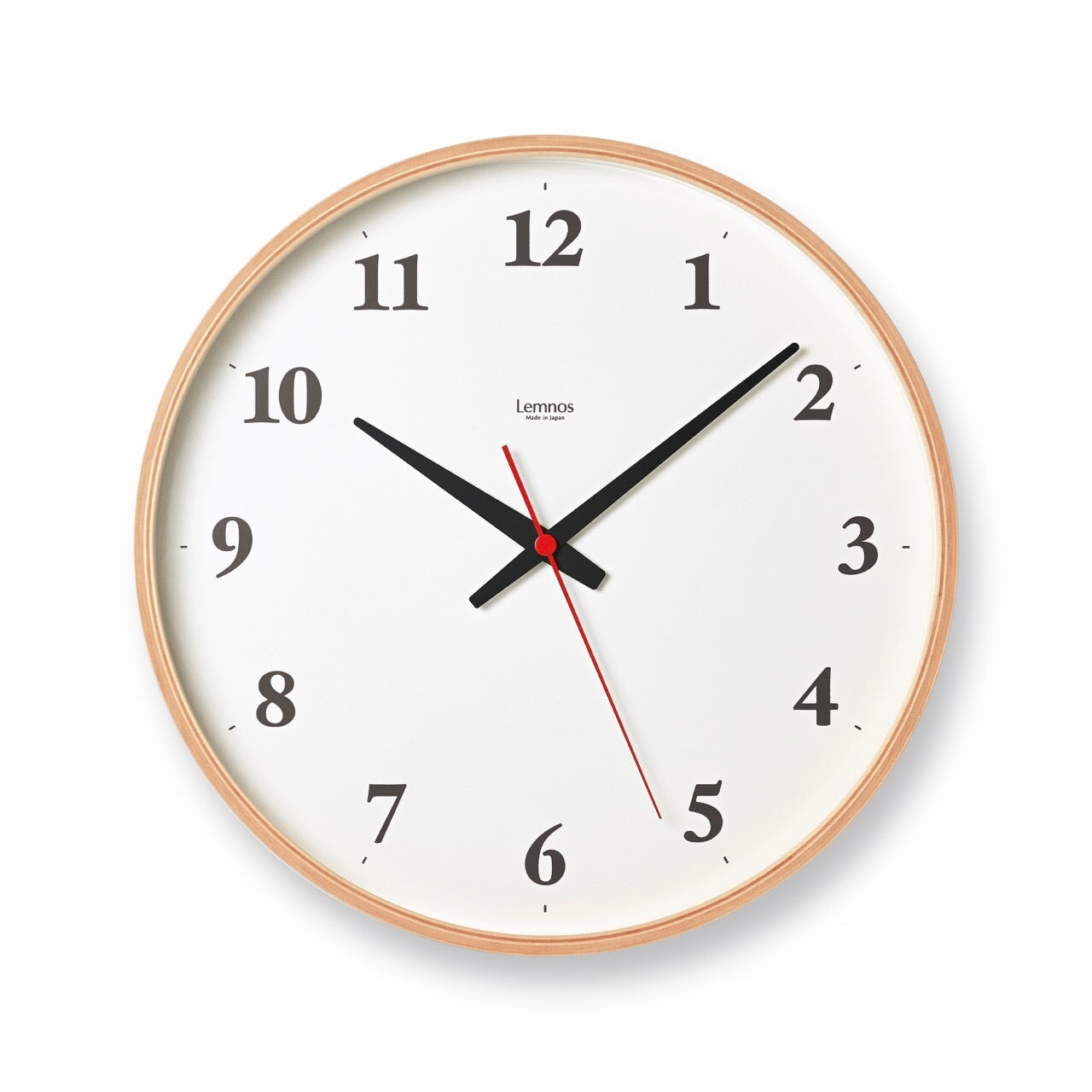 Plywood Clock Clocks Lemnos Natural