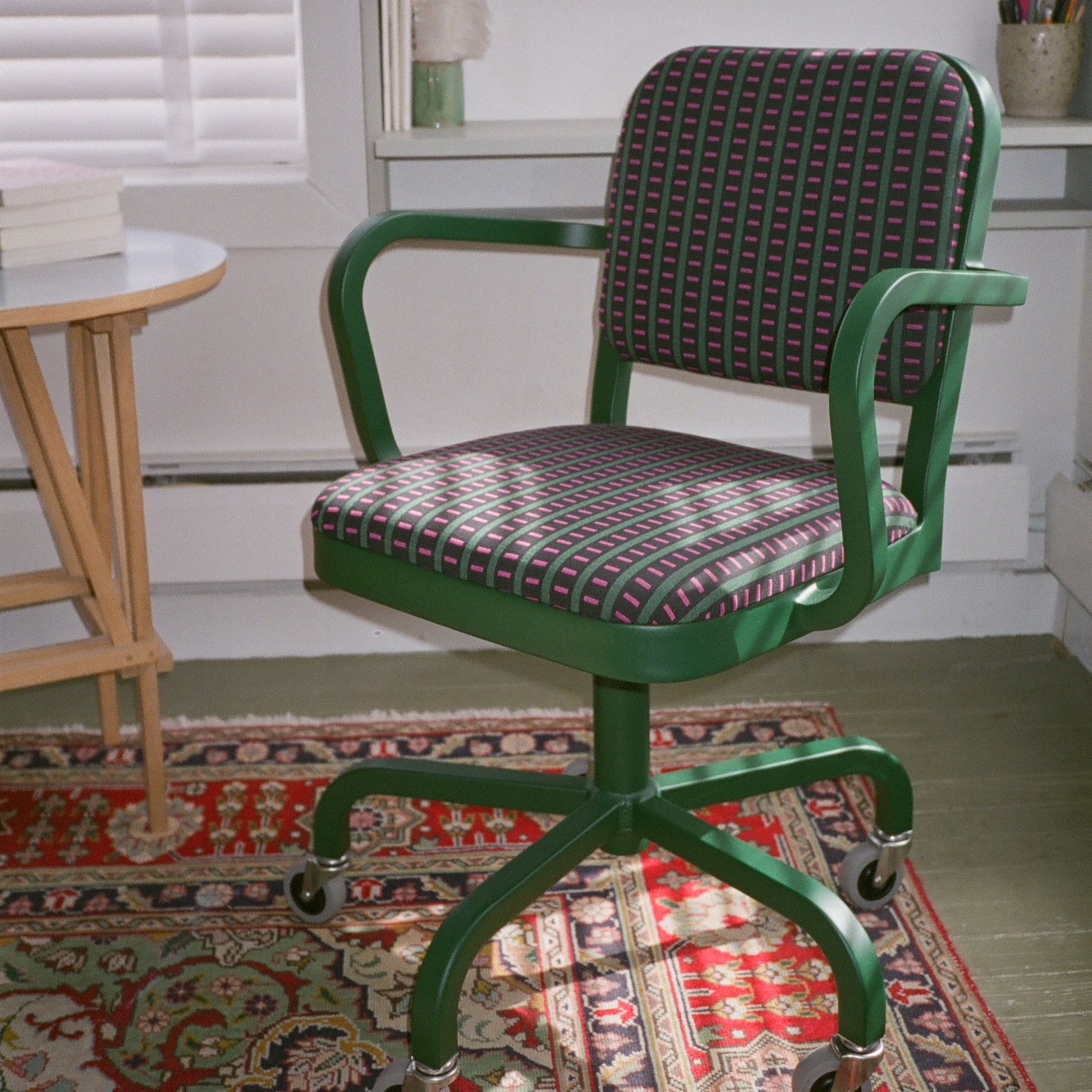 Green Officer Chair with Black Mexidot - Afternoon Light Exclusive OFFICE CHAIRS Emeco
