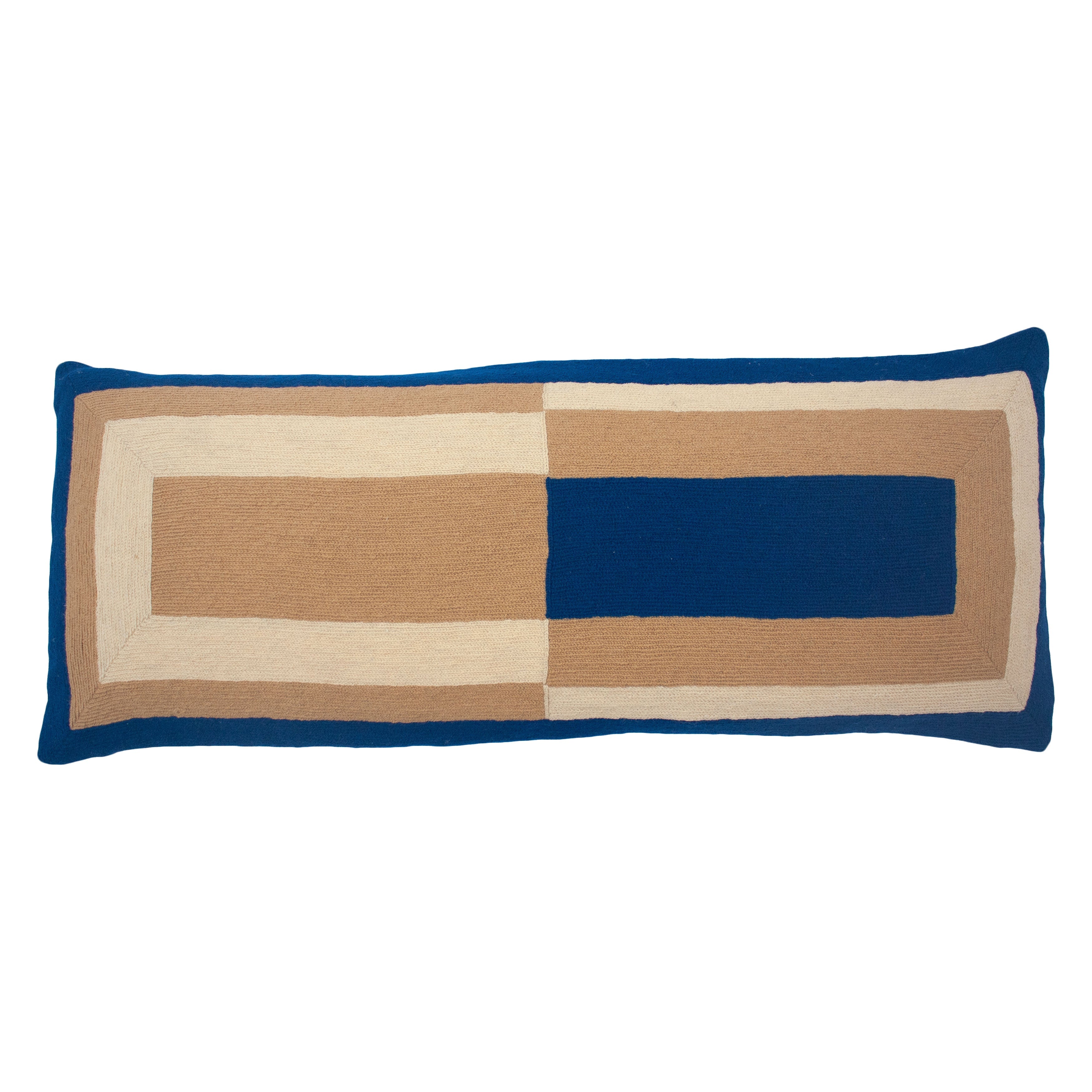MARIANNE RECTANGLE PILLOW - BLUE Pillow Leah Singh