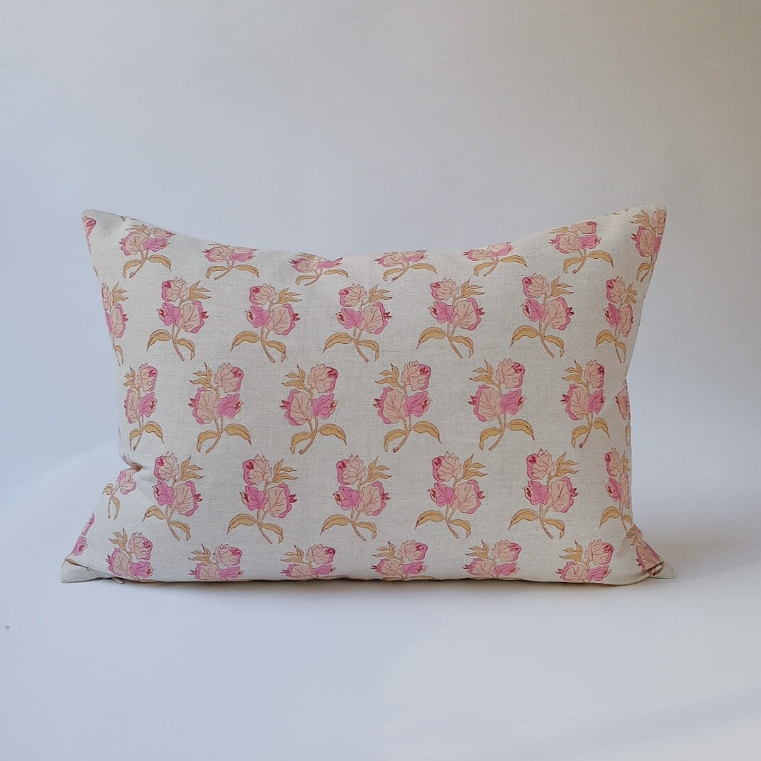 Rama - Hand Block-printed Linen Pillowcase Soil to Studio
