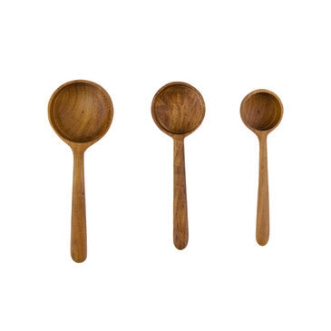Teak Root Measuring Ladles Set/3 Sir|Madam